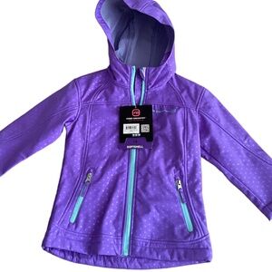 Free Country Girls Ultra Violet Softshell Jacket Rain Coat - Size S (4) (NEW)